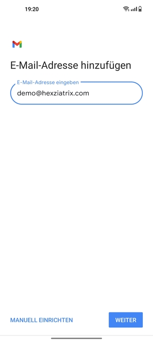 Geben Sie Ihre E-Mail-Adresse ein und wählen Sie WEITER