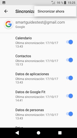 Seleccione Sincronizar ahora