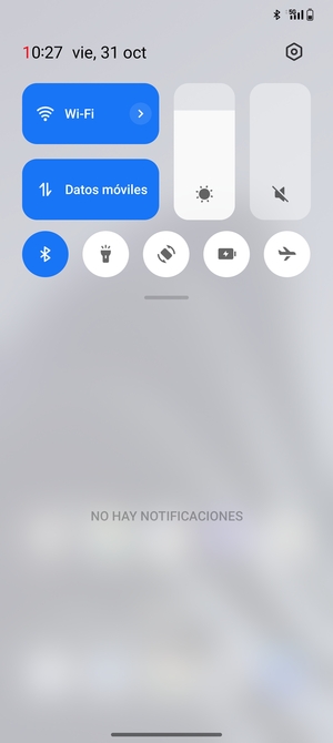 Deslice hacia abajo el menú superior de nuevo