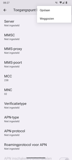 Selecteer Opslaan