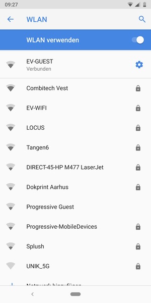 Sie sind nun mit dem WLAN-Netzwerk verbunden