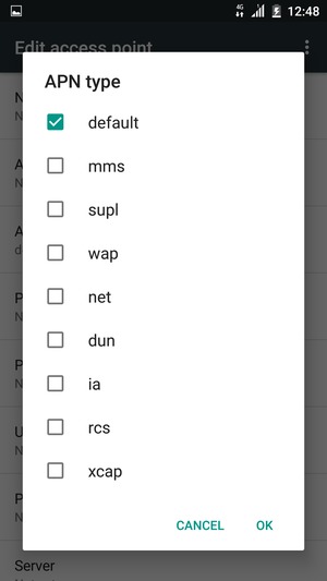 Check the default checkbox and select OK