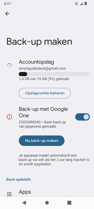 Selecteer Accountopslag