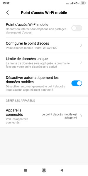 Sélectionnez Configurer le point d'accès
