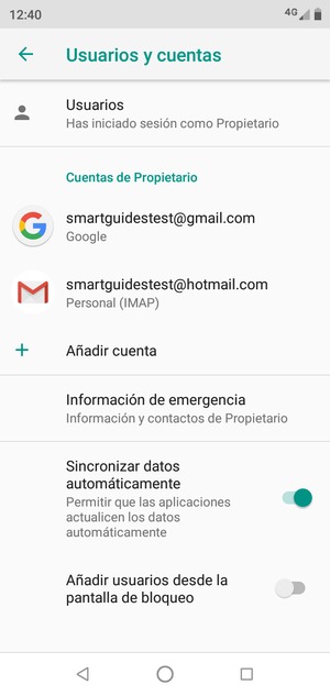 Seleccione su cuenta Google