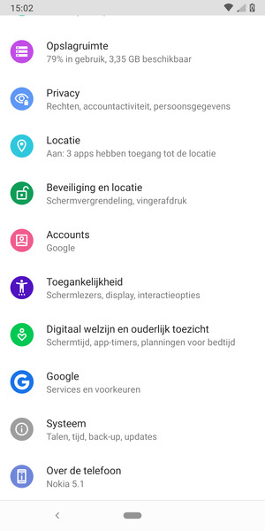 Scroll naar en selecteer Systeem