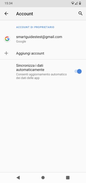 Seleziona il tuo account Google