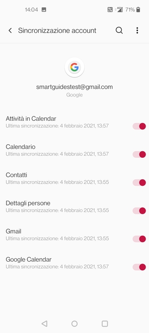 Assicurati che Contatti sia selezionato