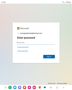 Enter your password and select Sign in