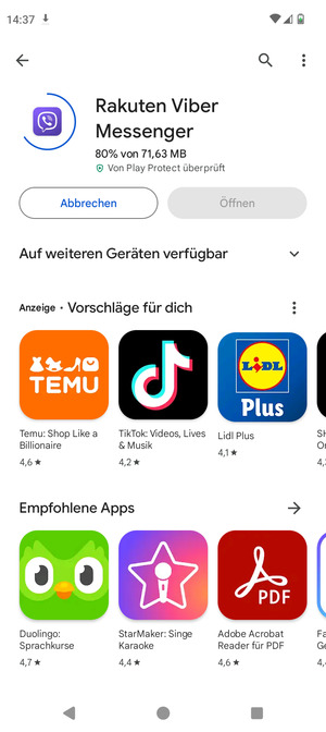 Warten Sie, bis der Installationsprozess  beendet ist