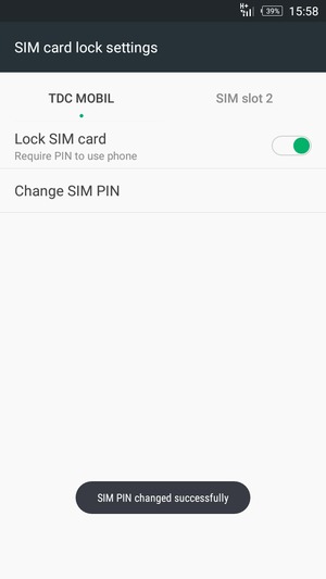 Your SIM PIN has been changed