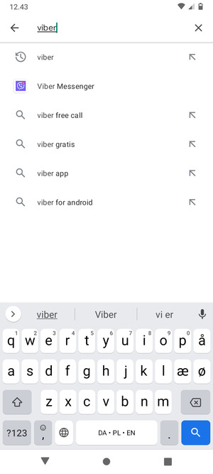 Indtast navnet på appen og vælg Søg