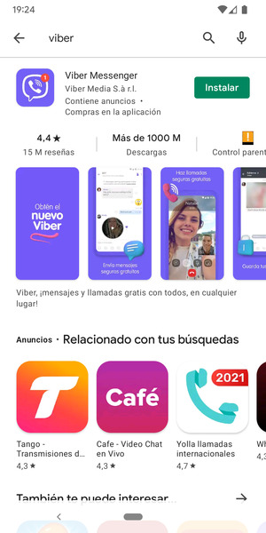 Seleccione la aplicación