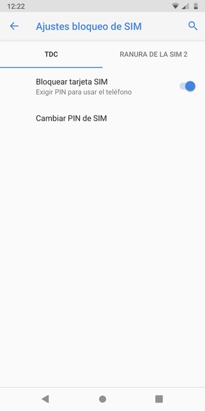 Seleccione Public y Cambiar PIN de SIM