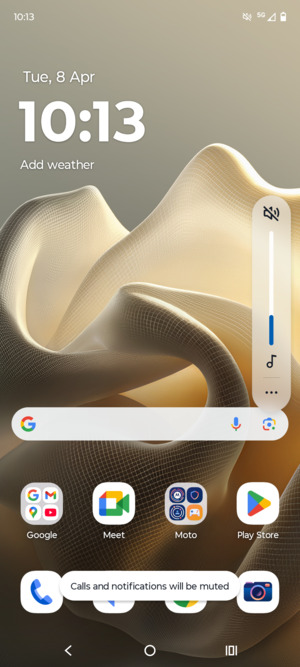 Select Mute to change to sound mode again