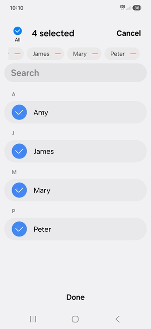 Select Done