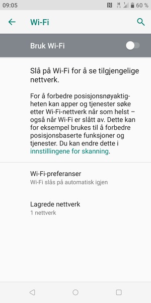 Slå på Wi-Fi