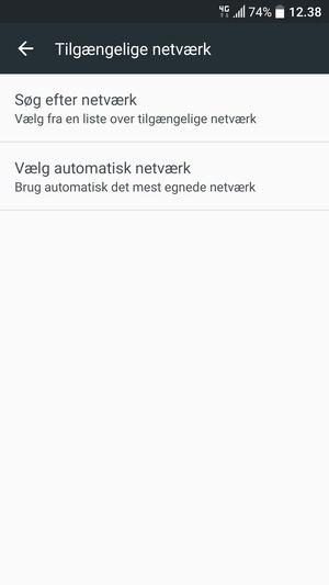 Vælg Søg efter netværk