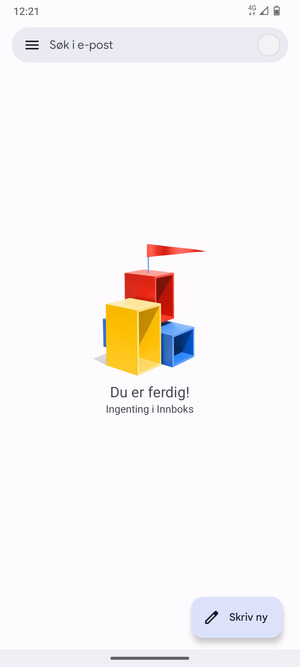 Gmail er klar til bruk