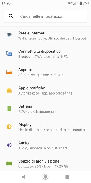 Seleziona Rete e Internet