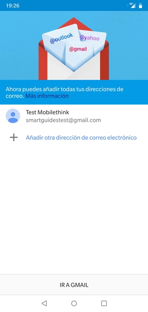 Seleccione IR A GMAIL