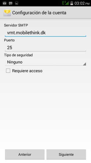 Desmarque la casilla de verificación Requiere acceso y seleccione Siguiente