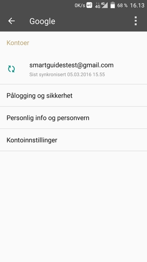 Velg kontoen din