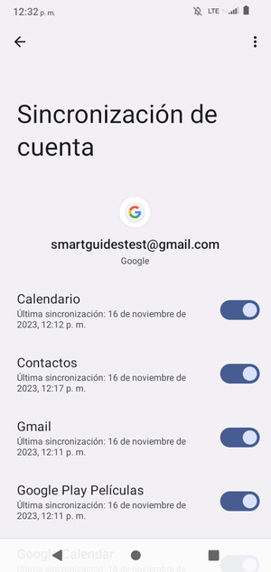 Asegúrese de haber seleccionado Contactos y seleccione el botón Menú