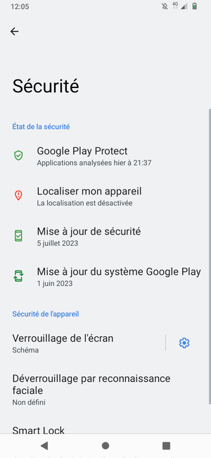 Votre téléphone est maintenant sécurisé par un écran de verrouillage