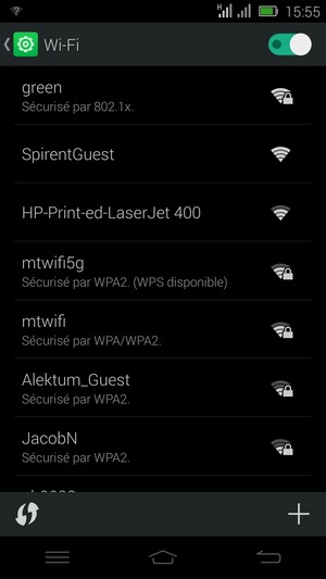 Sélectionnez le réseau sans fil auquel vous souhaitez vous connecter