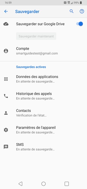 Sélectionnez Compte