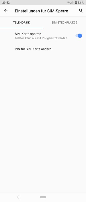 Wählen Sie Public und PIN für SIM-Karte ändern