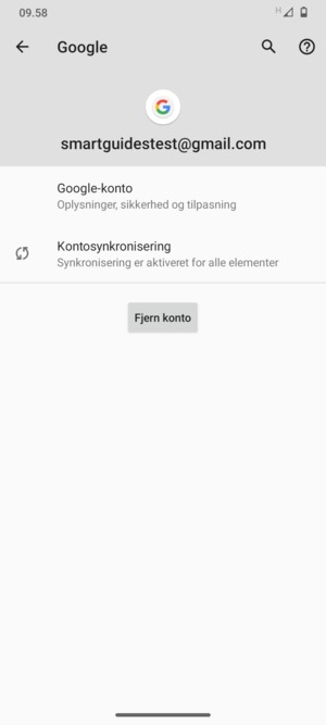 Vælg Kontosynkronisering