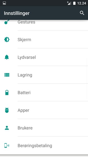 Bla til og velg Batteri