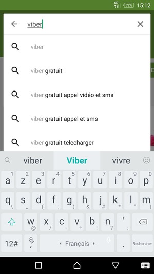 Saisissez le nom de l'appli et sélectionnez Rechercher