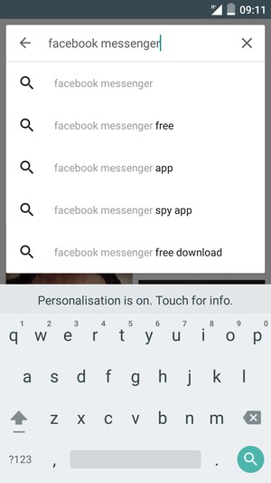Enter the app name and select Search