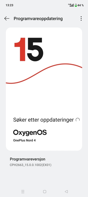 Vent til søket er ferdig