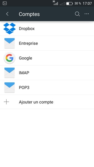 Sélectionnez Google