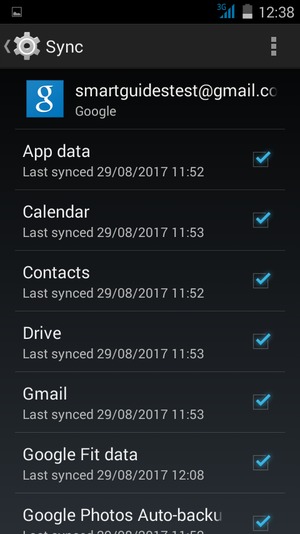 Make sure Contacts is selected
