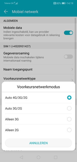 Selecteer uw voorkeursoptie