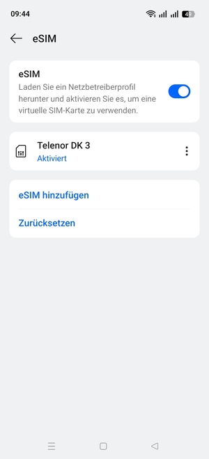 Ihre eSIM wurde
nun aktiviert