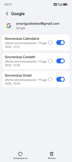 Assicurati che Sincronizza Contatti sia selezionato