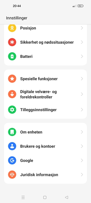 Bla til og velg Brukere og kontoer