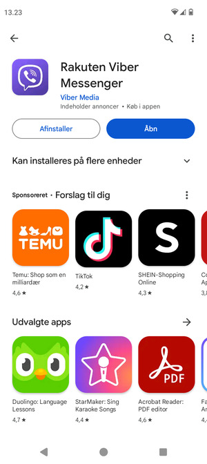 Vælg Åbn