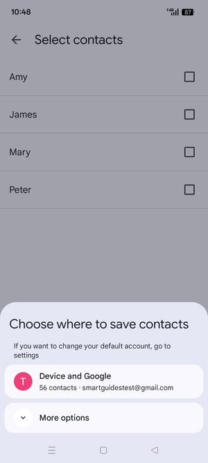 Select Device and Google