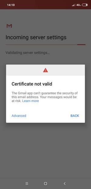 Select BACK