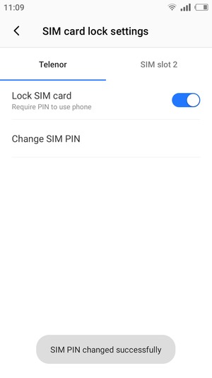 Your SIM PIN has been changed