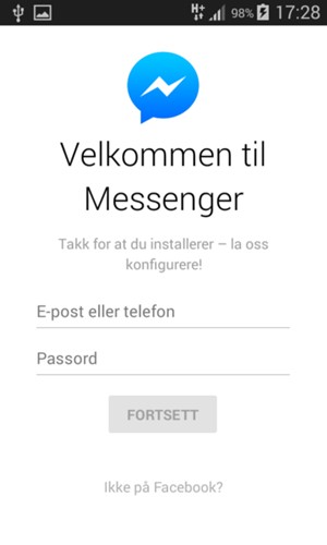 Applikasjonen er klar til bruk