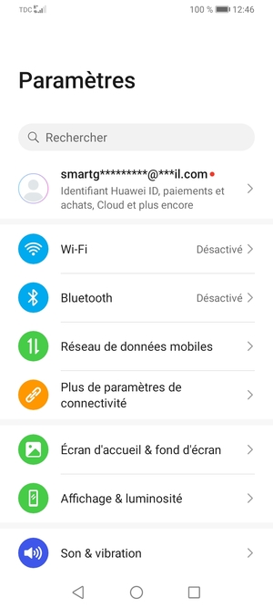 Sélectionnez Réseau de données mobiles