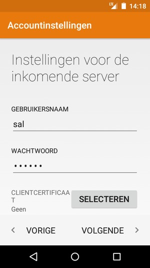 Voer Gebruikersnaam in